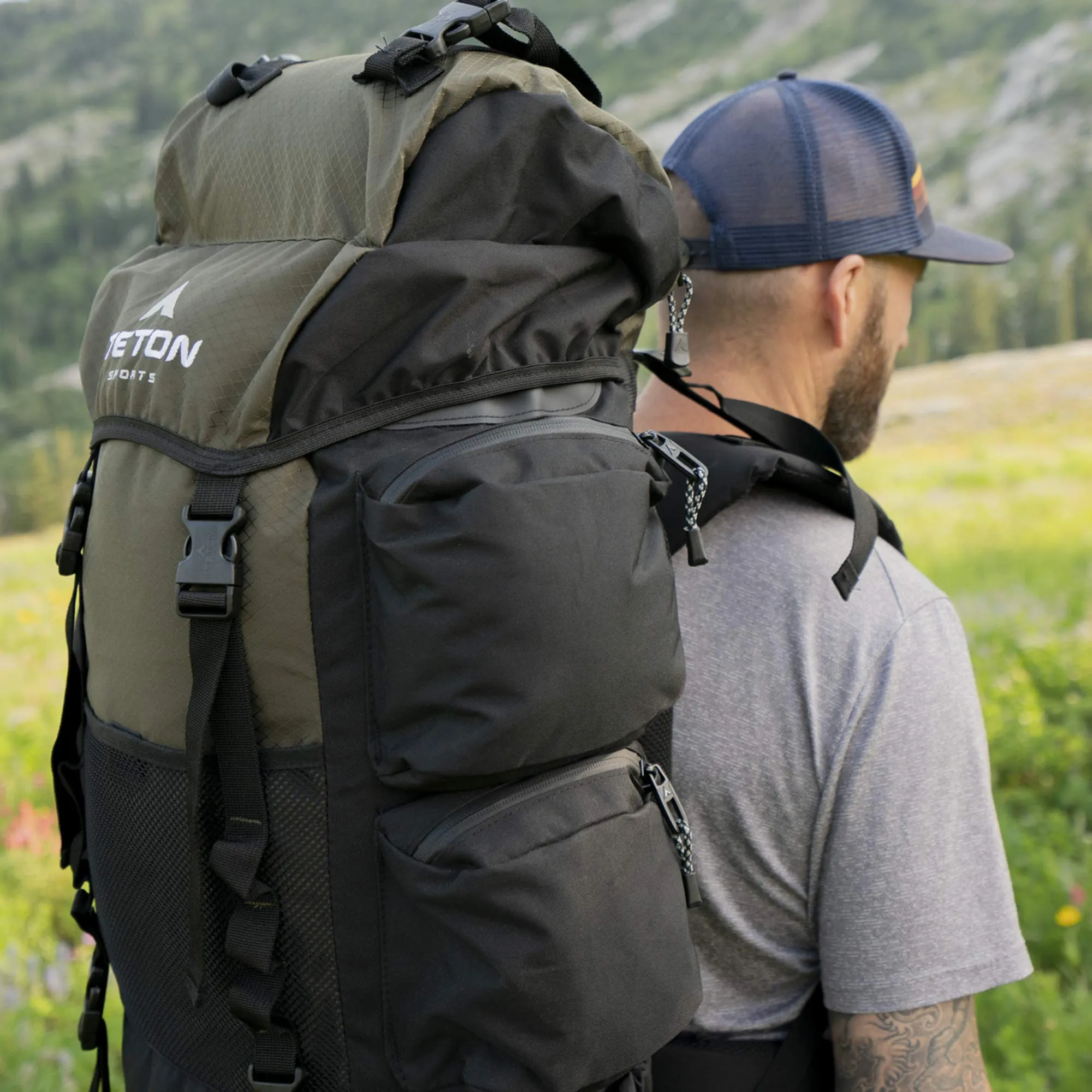 Internal Frame Backpack 65L Capacity Green