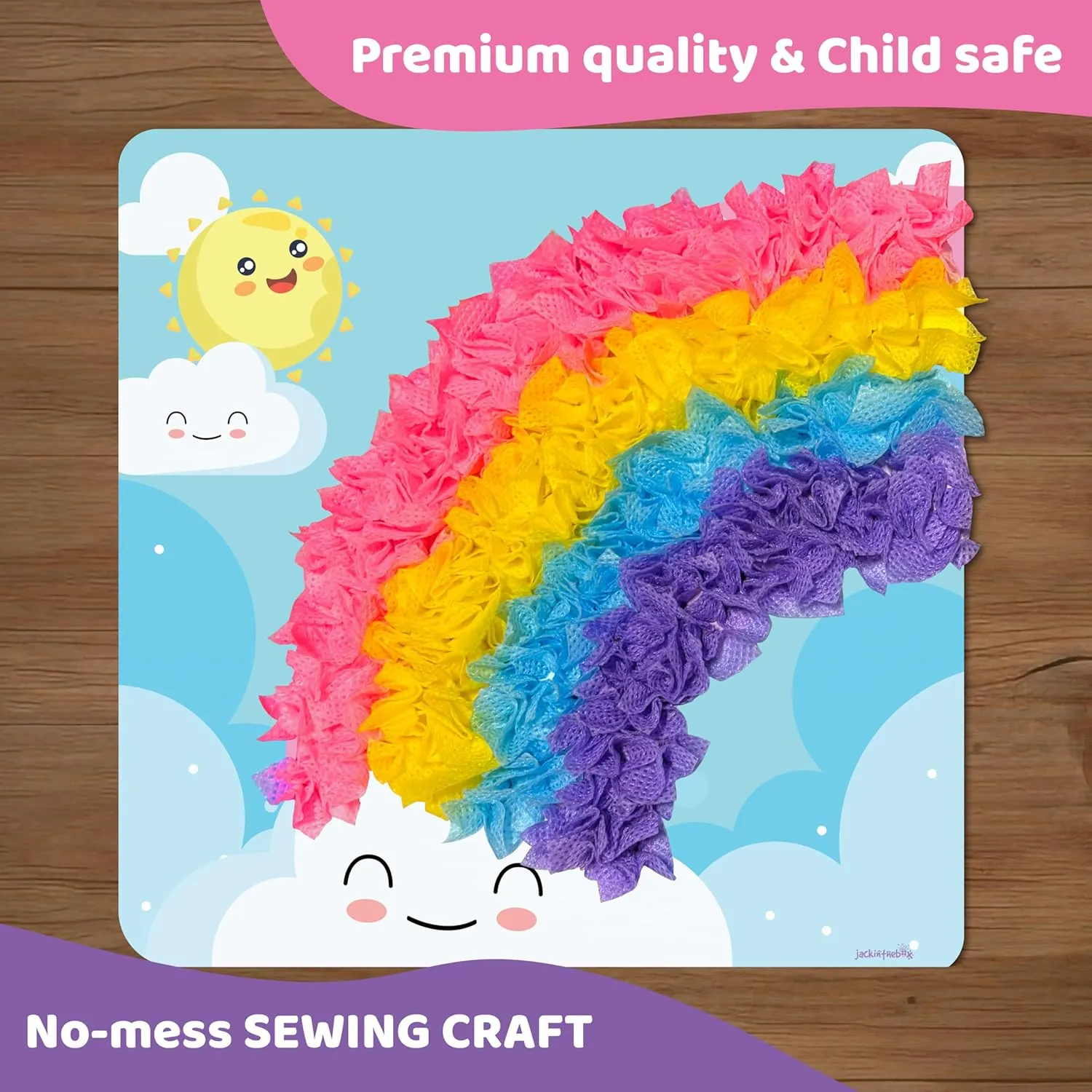 jackinthebox Poke Poke Art for Kids - Unicorns, Mermaids, Princess, Cupcakes, Mess-Free Sewing Art for Children, Toys for Girls and Boys Ages 4 5 6 7 8, Great Gift for Children, DIY Creative Activity