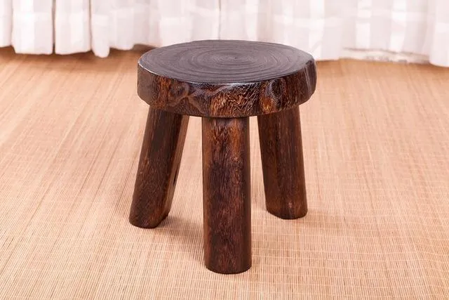 Japanese Wooden Stool: Antique