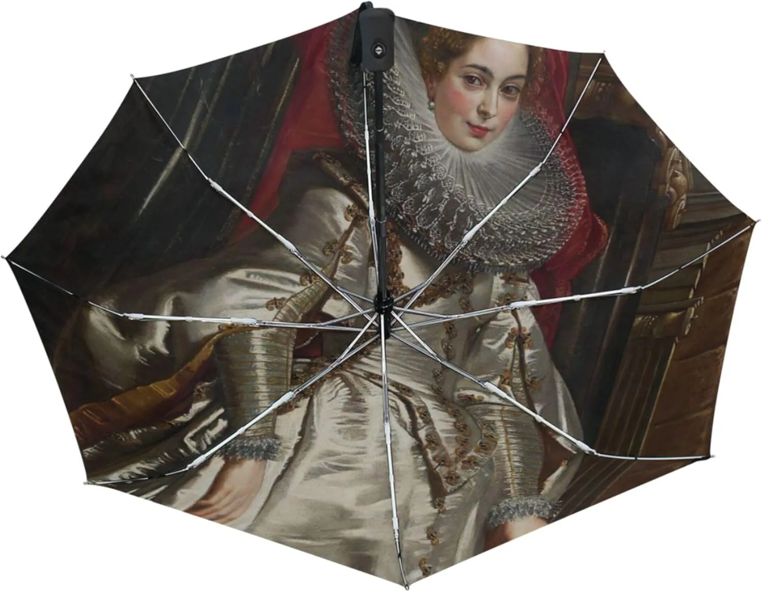 Joisal Albert Bierstadt Scenery Painting Travel Umbrella Windproof Strong Modern Automatic Sturdy Umbrella for Rain & Sun