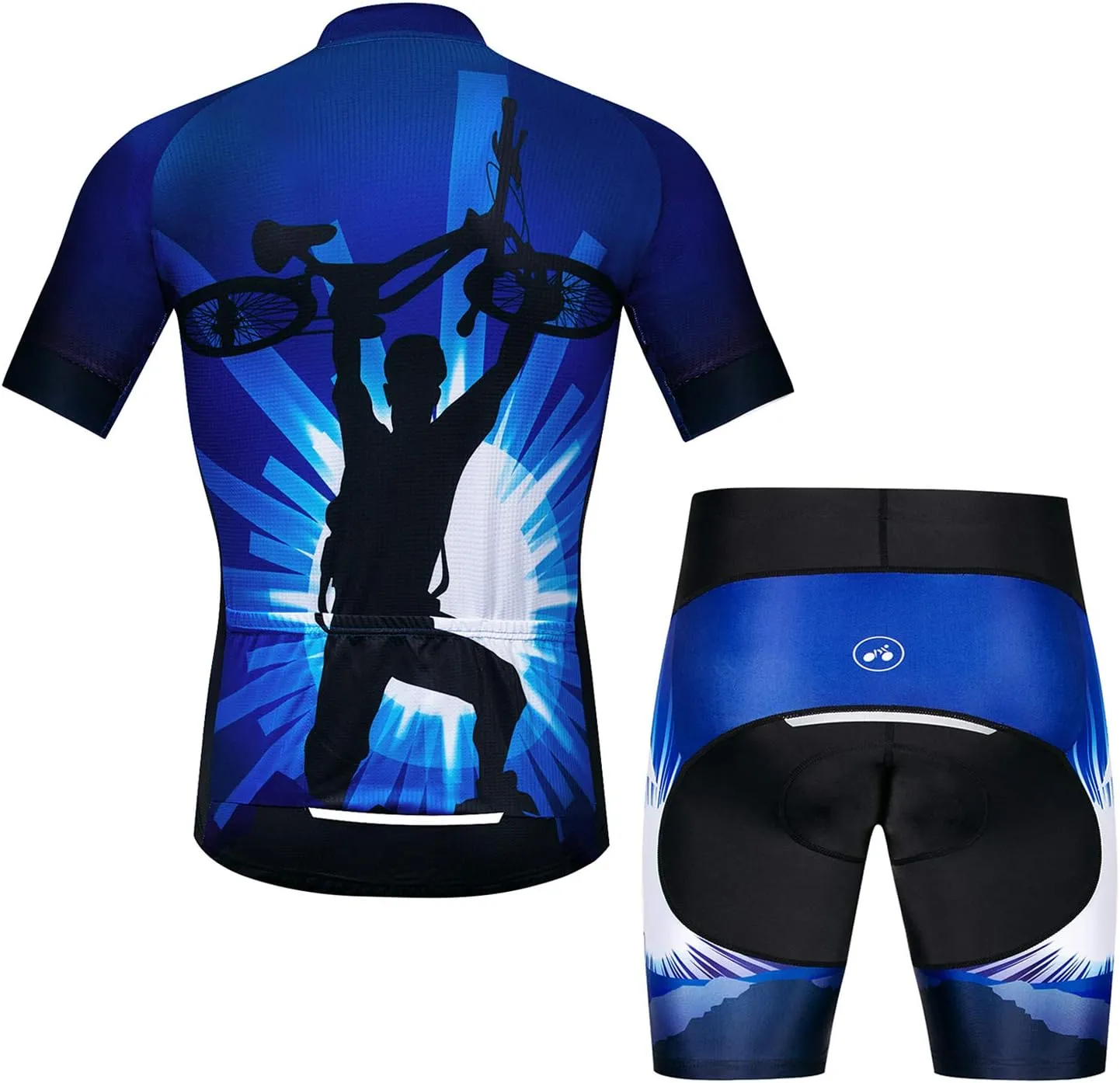 JPOJPO Cycling Jersey for Men Pro Team Bicycle Clothing MTB Bike Jerseys Shorts Set