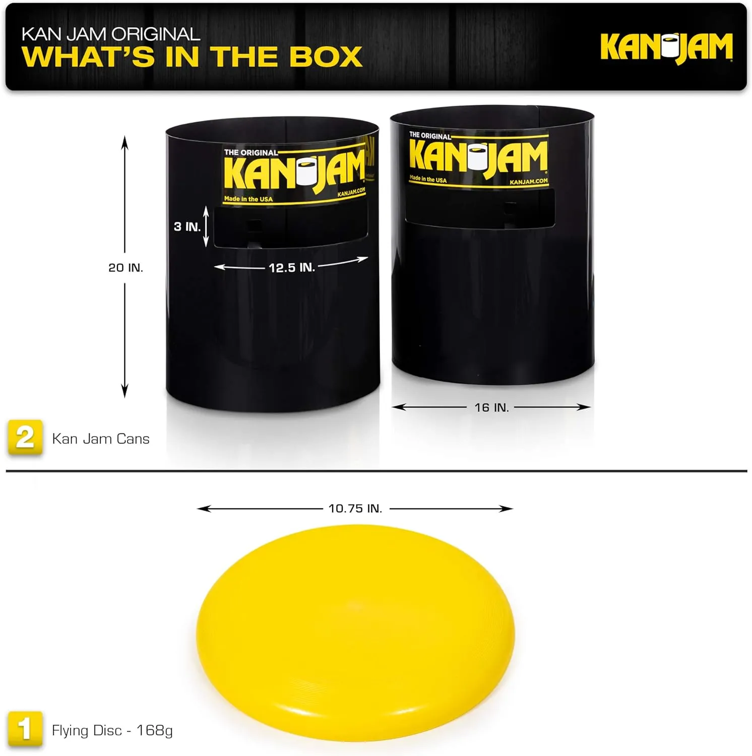 Kan Jam Disc Toss Game - American Made Outdoor Game for The Backyard, Beach, Park, Tailgates - Original, Illuminate, Pro, Travel Edition, and Carry Bag Only