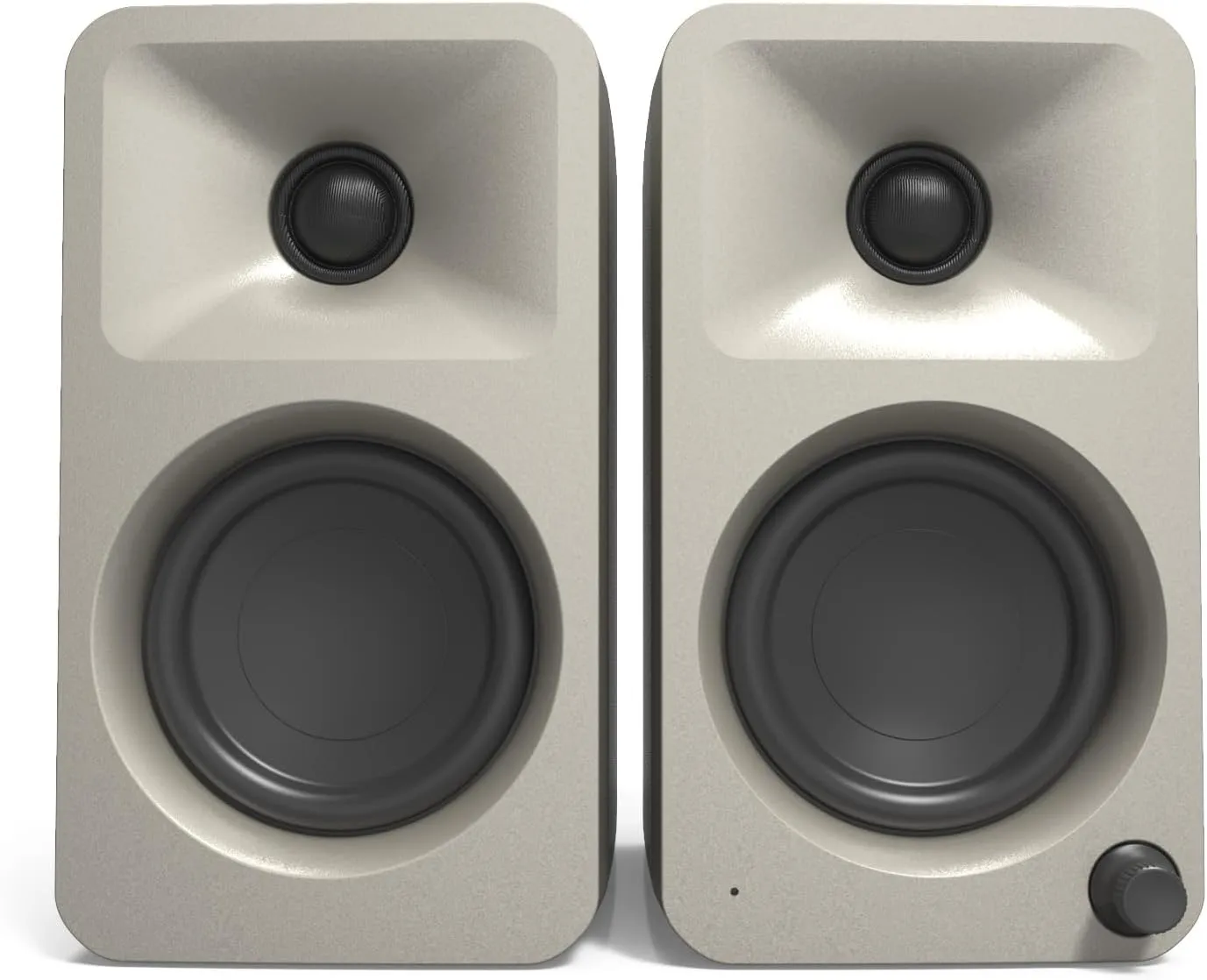 Kanto ORAME 100W Powered Reference Desktop Computer Speakers with Bluetooth 5.0 and USB-C Input | Bi-Amplified | 100 Hz Automatic Crossover | Reference Quality Sound | Pair | Moon