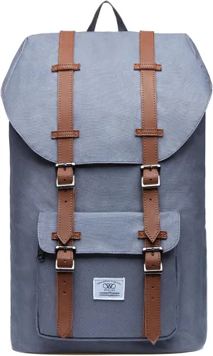 KAUKKO Laptop Outdoor Backpack College Schoolbag Bookbag Travel Hiking Rucksack fits 15-Inch Laptop