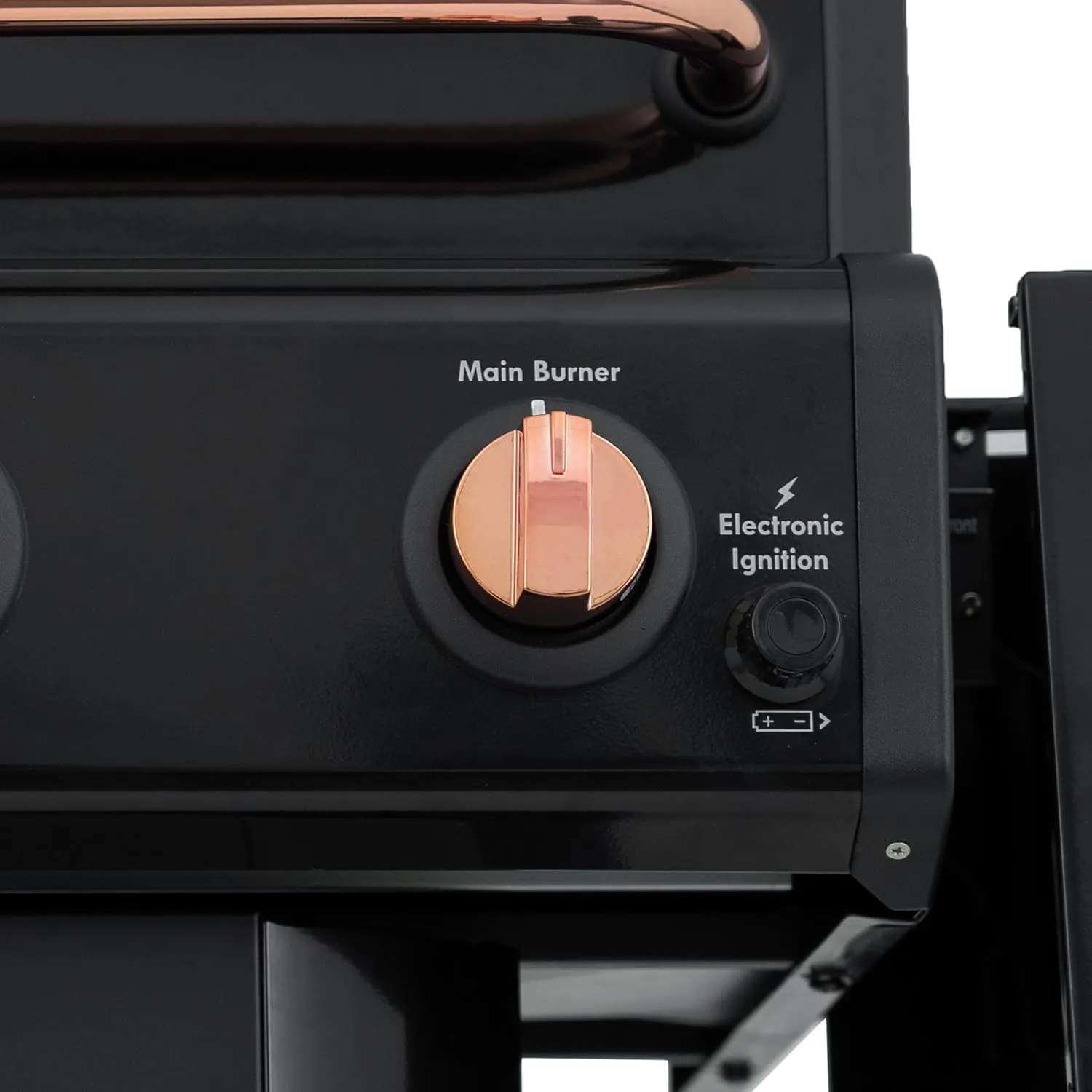 Kenmore 3-Burner Gas Grill | Foldable Side Tables, Cast Iron Cooking Grates, Warming Rack, Hooks for BBQ Grilling Tools, Propane Gas Barbecue Grill, 30,000 BTUs, Black with Copper Accent