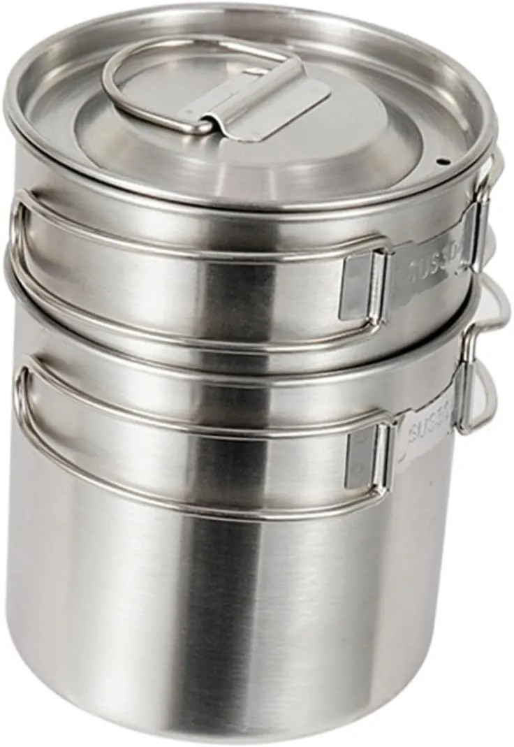 KESYOO 1Set Outdoor Stainless Steel Folding Cups Portable Camping and Hiking Drinkware Collapsible Travel Cup for Adventure