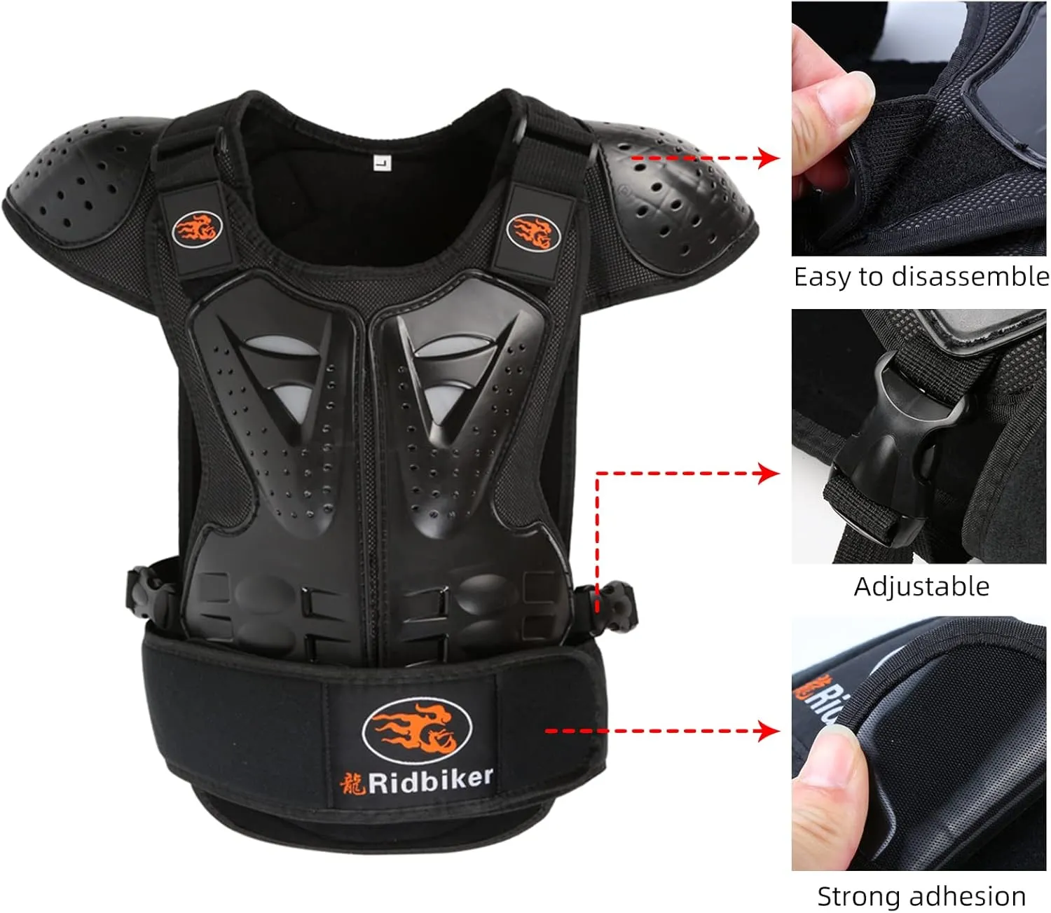 Kids Dirt Bike Gear Chest Protector Motocross Body Armor Vest for Motorcycle Protective Riding Gear