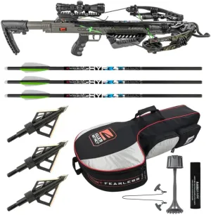 Killer Instinct Boss 405 FPS Crossbow Package with Backpack Case and Broadheads Bundle (3 Items)