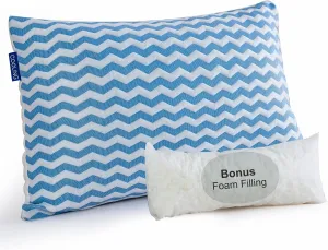 King Size Pillows - Adjustable Firm King Pillows for Back Stomach and Side Sleeper- Shredded Memory Foam Cooling Pillow for Neck and Shoulder Pain with Washable Cover and Bonus Foam Fill
