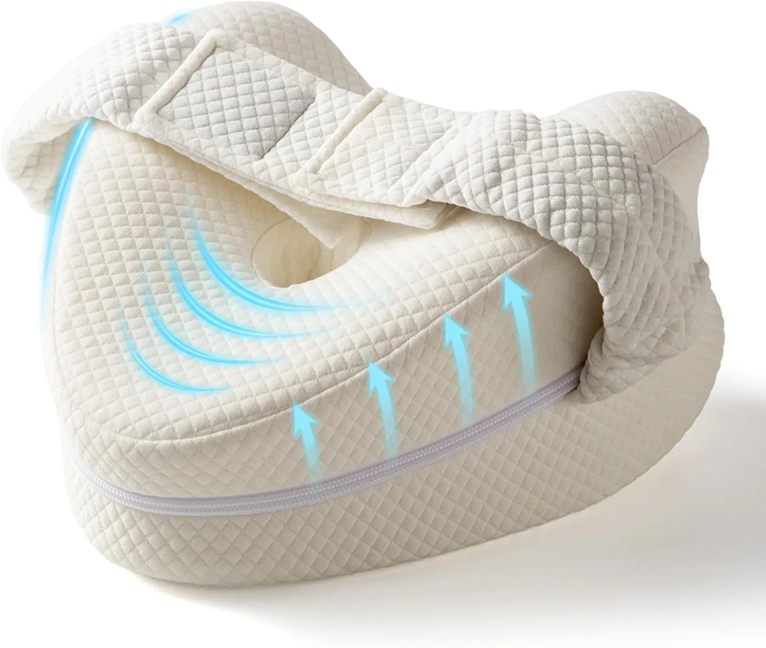 Knee Pillow for Side Sleepers Hip Pain - Between Leg Pillow for Side Sleeping - Sciatica Pain Relief Pillow Supports Back Pain - Support Pillow Between The Legs for Knee Support and Lower Back Pain