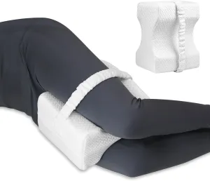 Knee Pillow for Side Sleepers,Fully Support Thighs and Knees for Sciatica, Back, HIPS, Knees, Joints Pain Relief, Comfortable Leg Pillow for Side Sleeping - Adjustable Strap