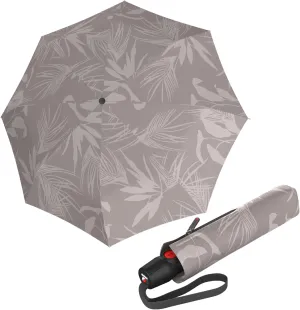 Knirps T.200 Medium Duomatic Automatic Open Close Rain Umbrella - Compact Windproof Umbrella for Rain - Travel Umbrella for Adults - 98cm Diameter Retractable Umbrella & Carrying Case, Botany Shell