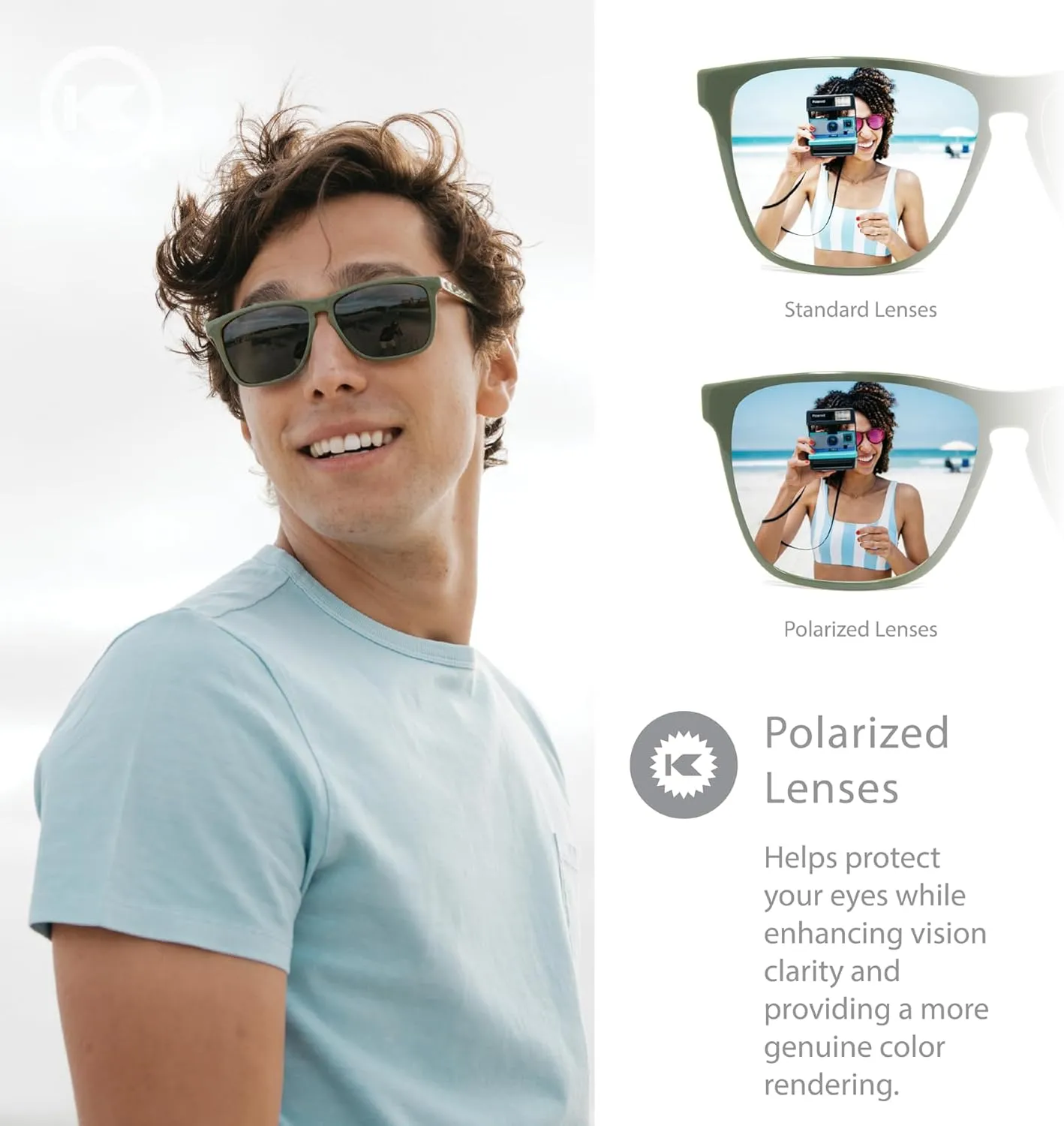 Knockaround Fast Lanes and Sport Polarized Sunglasses for Men & Women - Impact Resistant Lenses & Full UV400 Protection