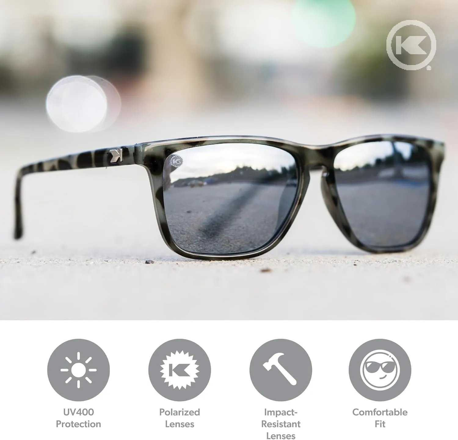 Knockaround Fast Lanes and Sport Polarized Sunglasses for Men & Women - Impact Resistant Lenses & Full UV400 Protection