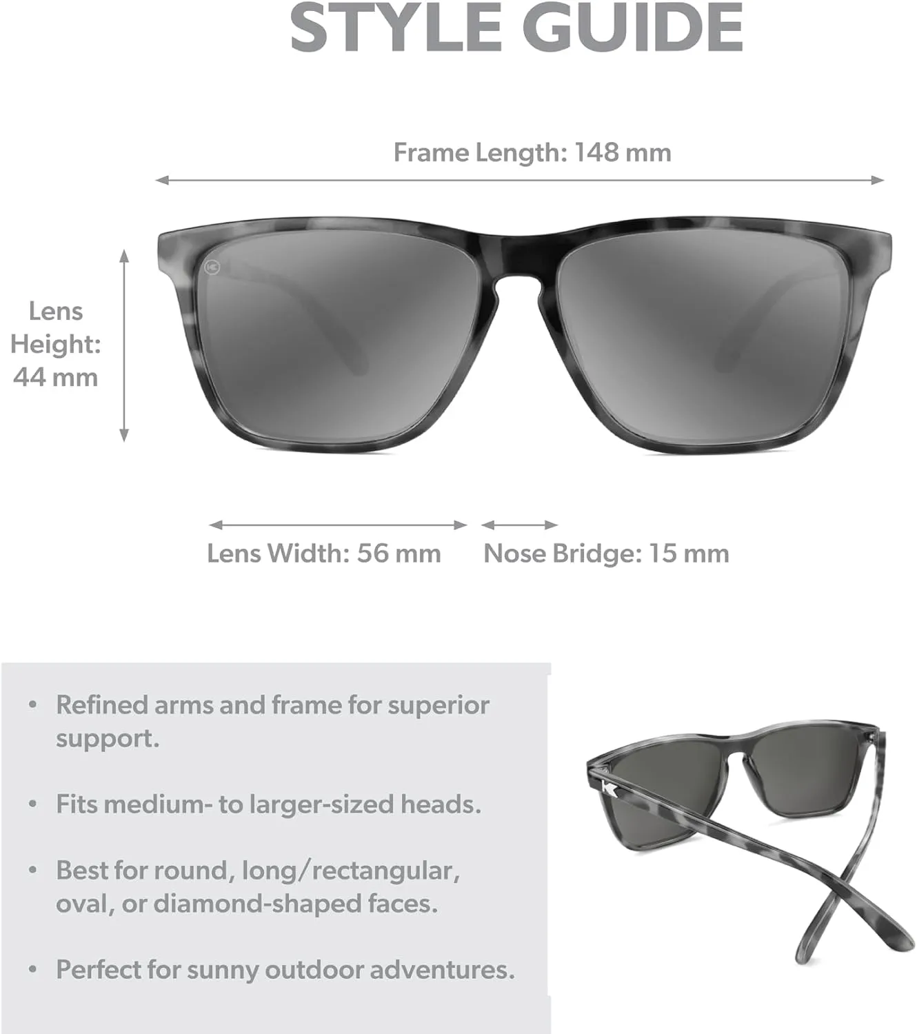 Knockaround Fast Lanes and Sport Polarized Sunglasses for Men & Women - Impact Resistant Lenses & Full UV400 Protection