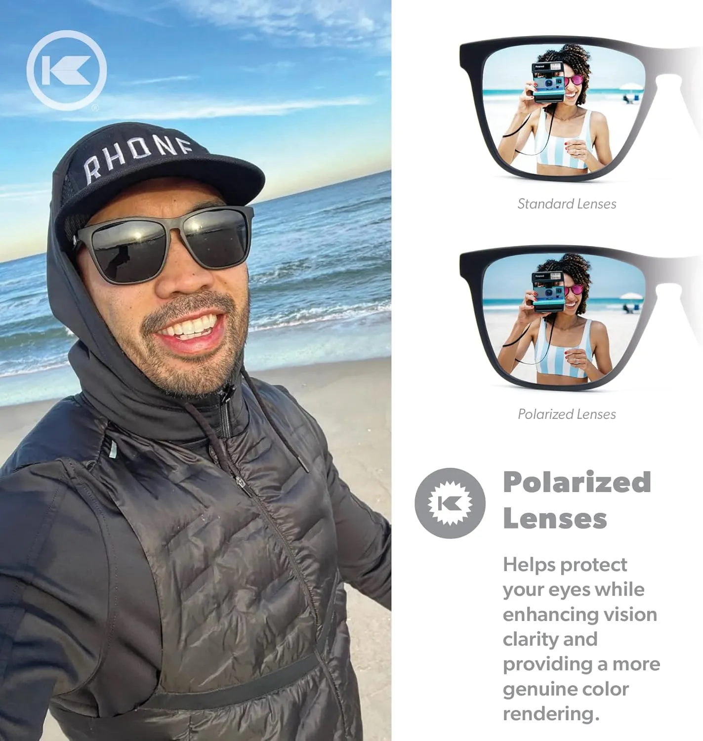 Knockaround Fast Lanes and Sport Polarized Sunglasses for Men & Women - Impact Resistant Lenses & Full UV400 Protection