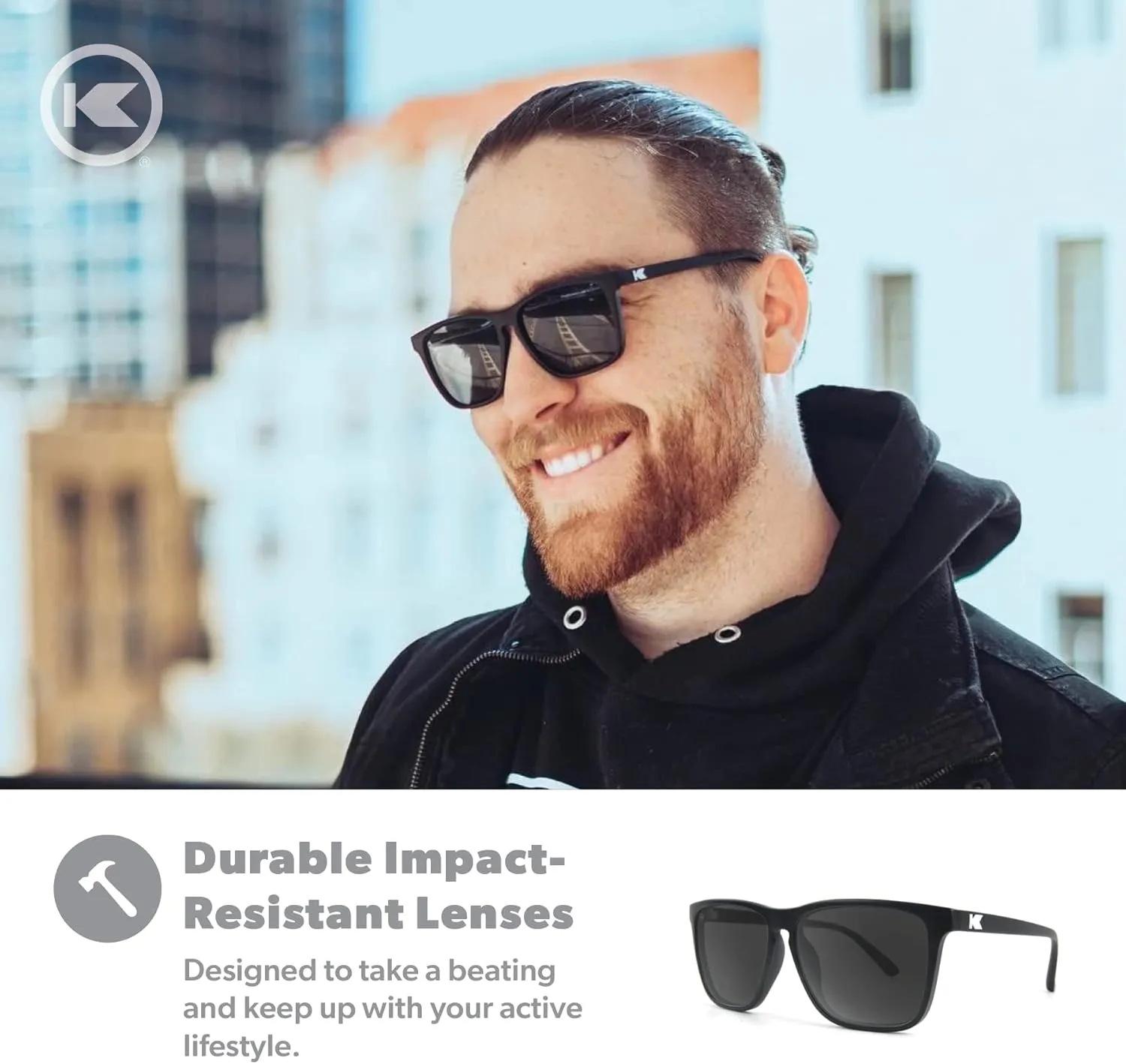 Knockaround Fast Lanes and Sport Polarized Sunglasses for Men & Women - Impact Resistant Lenses & Full UV400 Protection