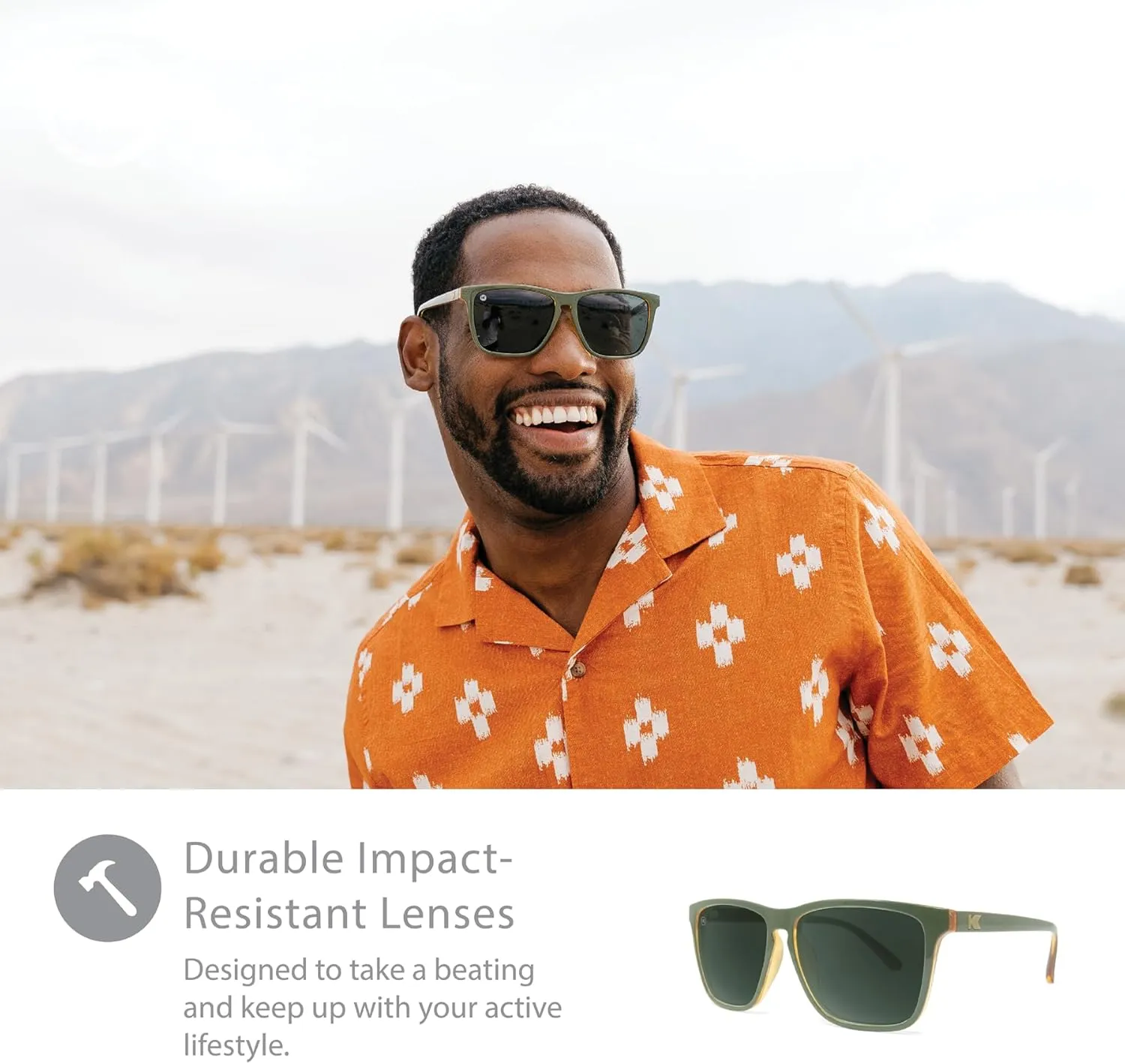 Knockaround Fast Lanes and Sport Polarized Sunglasses for Men & Women - Impact Resistant Lenses & Full UV400 Protection