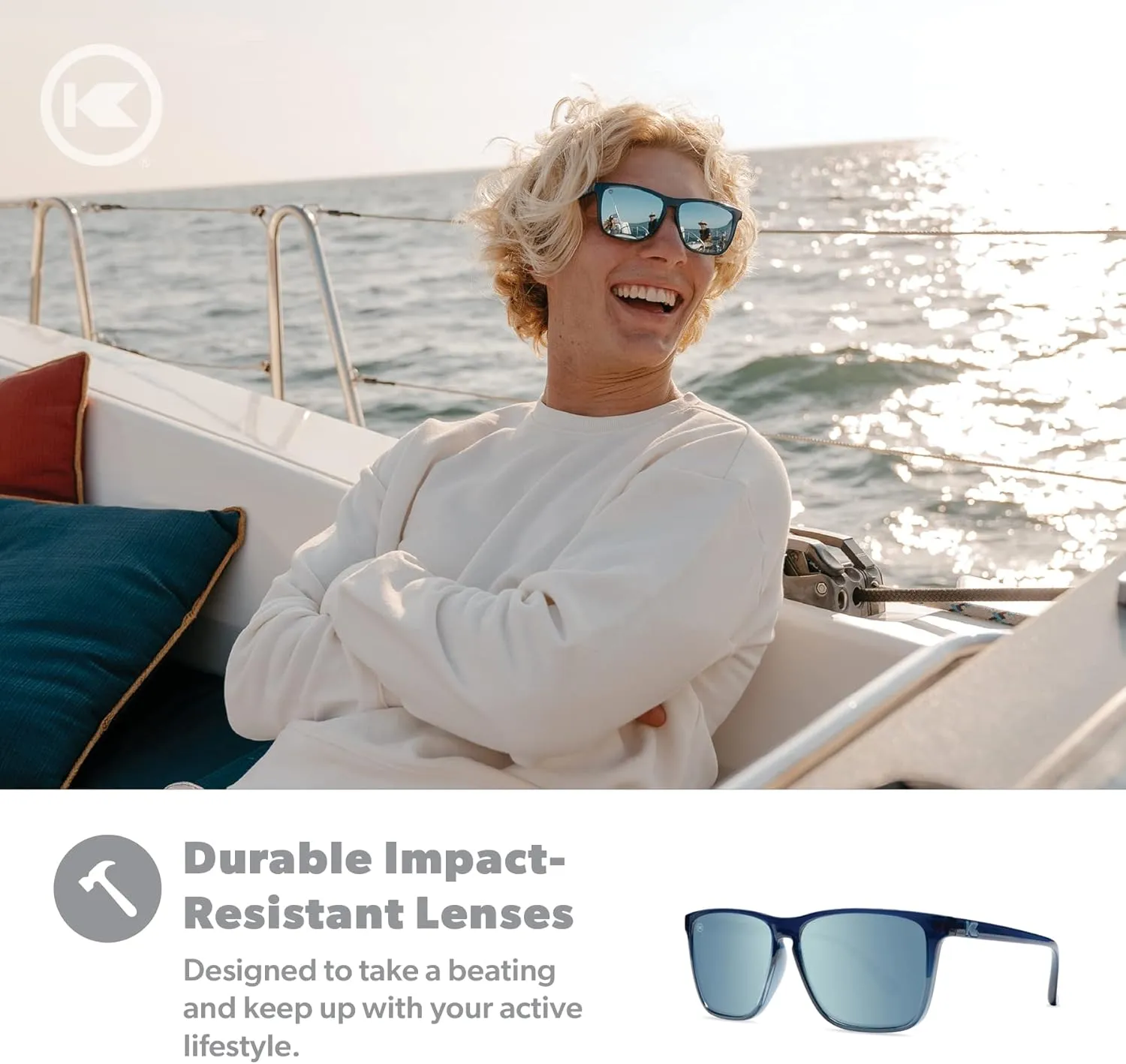 Knockaround Fast Lanes and Sport Polarized Sunglasses for Men & Women - Impact Resistant Lenses & Full UV400 Protection