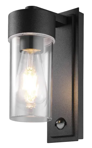 Kosnic ALP-BLK Alpine Sensor Cylindrical Wall Lantern E27