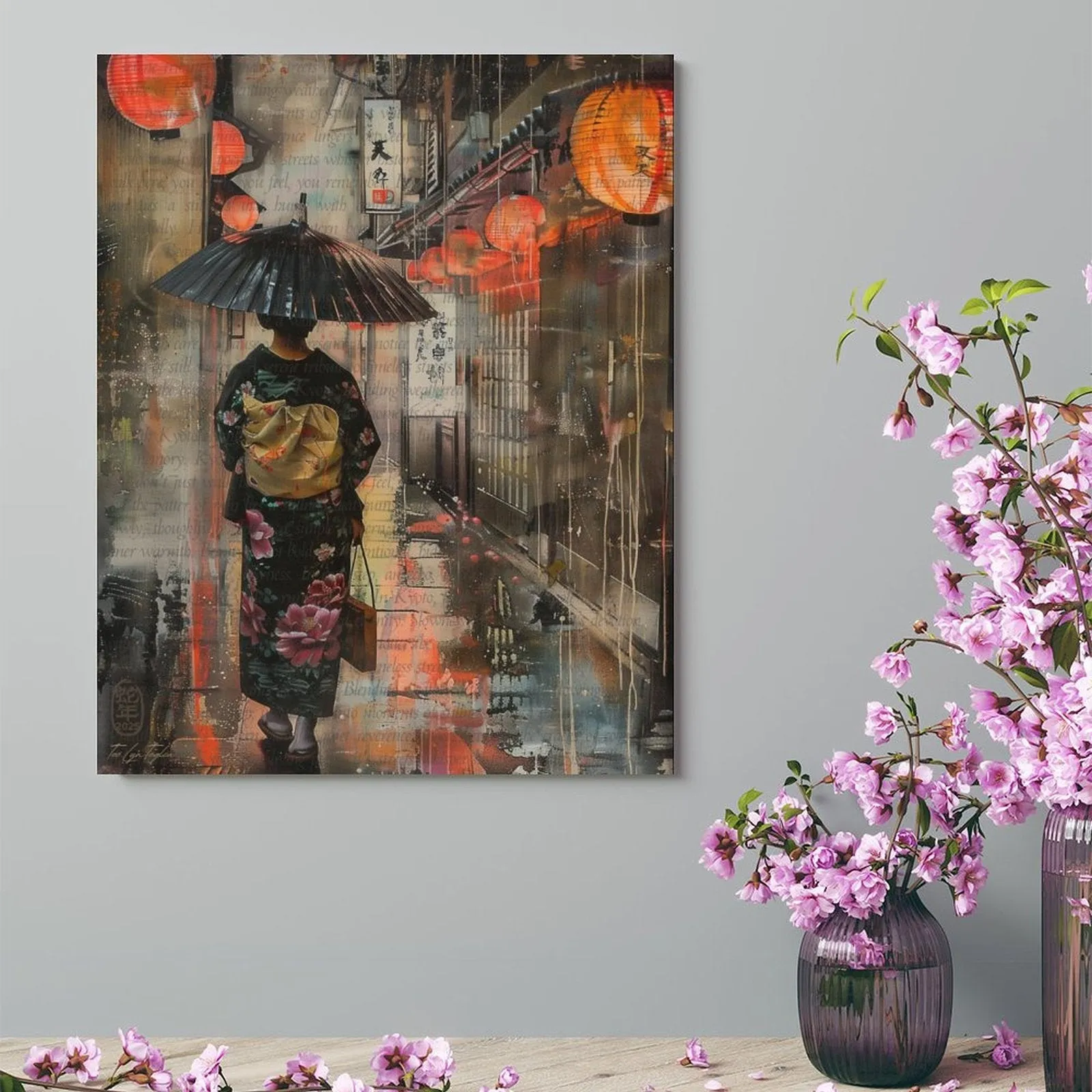Kyoto - Lantern Painting Canvas