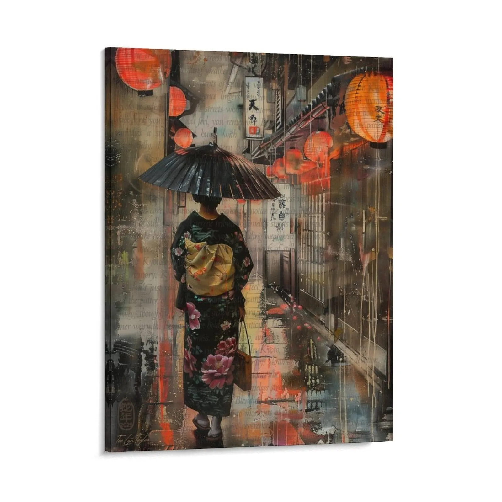 Kyoto - Lantern Painting Canvas