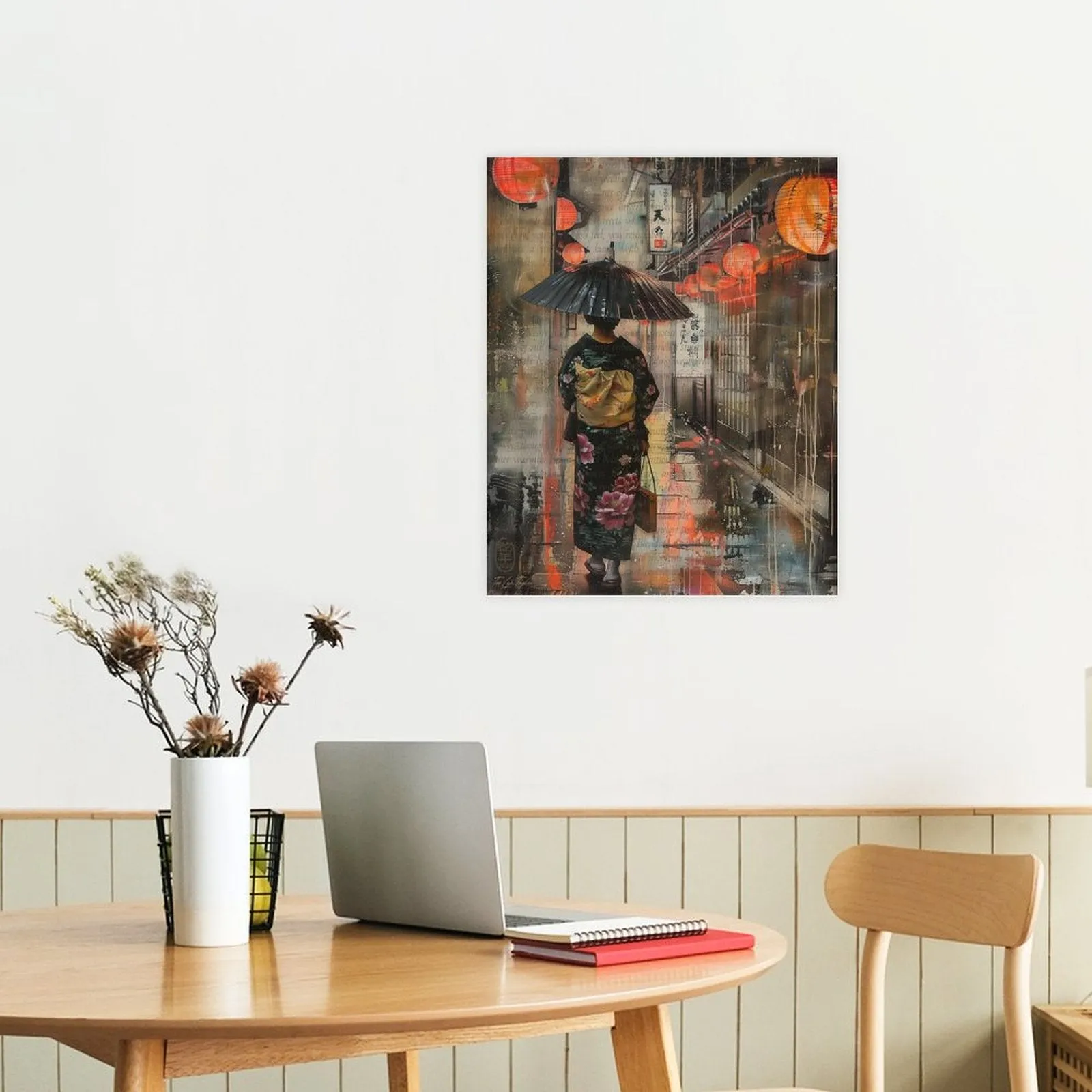 Kyoto - Lantern Painting Canvas