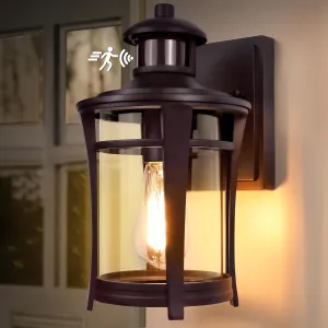 Lamomo Porch Lights Outdoor Bronze, Dusk to Dawn Wall Light Fixtures, Exterior Front Sconces Wall Mount Lighting, Waterproof Anti-Rust Outside Lights for House, Garage, Entryway