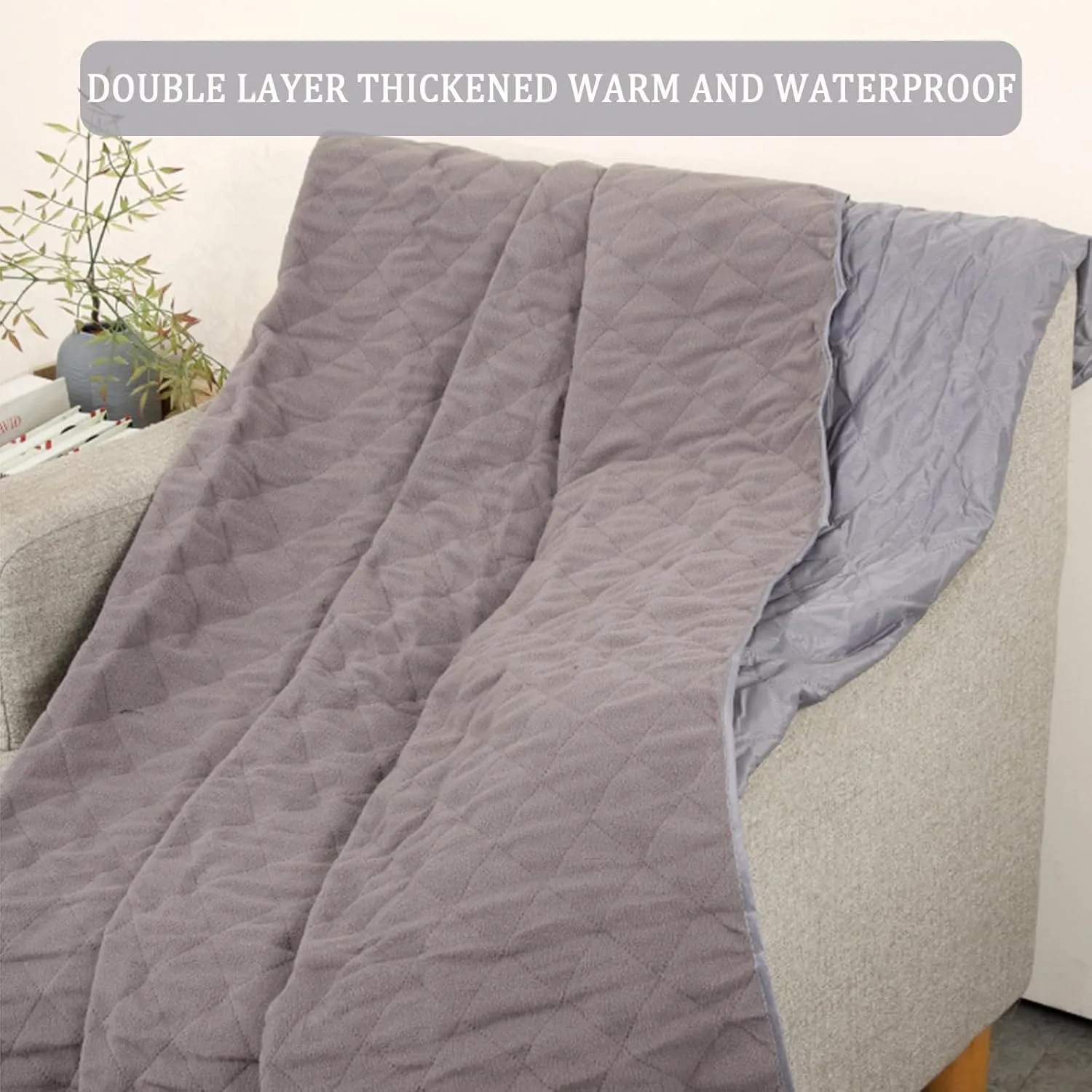 Large Waterproof Outdoor Blankets Travel Picnic Mats Stadium Blanket,Foldable Warm Blanket for Camping Events Beaches Car Hiking Road Trip or Dogs Pet Washable Blue 1pcs