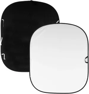 Lastolite by Manfrotto LL LC5621 Plain Collapsible Reversible Background - 1.5 x 1.8 m, Black/White