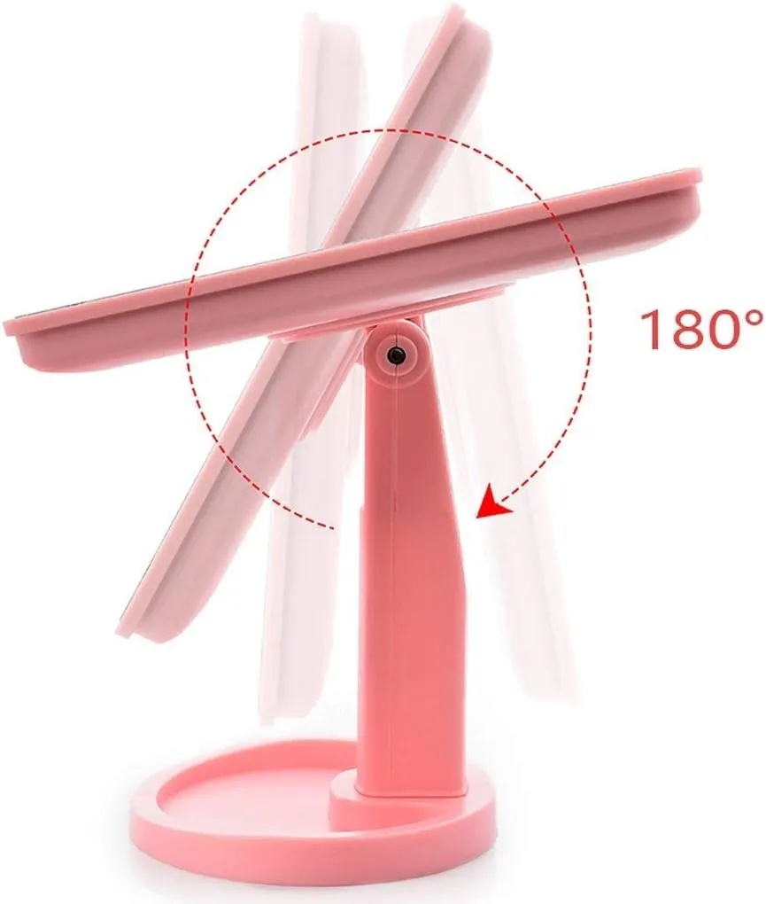 Led Makeup Mirror Princess with Light Makeup Mirror Smart Touch Sn with Portable Dressing Mirror Black Regular Section