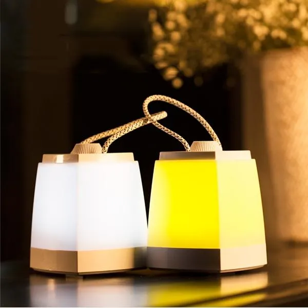 LED Night Light Portable USB Rechargeable Desk Lamp Yellow Light