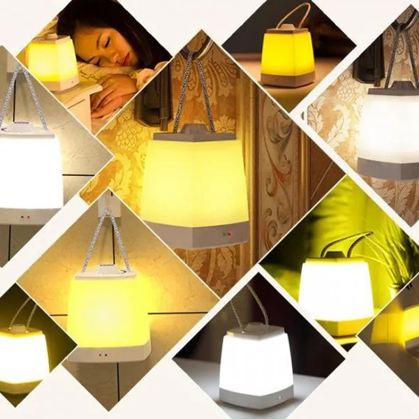 LED Night Light Portable USB Rechargeable Desk Lamp Yellow Light