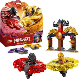LEGO NINJAGO Dragon Spinjitzu Battle Pack - Spinning Blade Building Toy for Kids, Boys and Girls, Ages 6  - with 2 Minifigures - Gift Idea for Birthdays - 71826