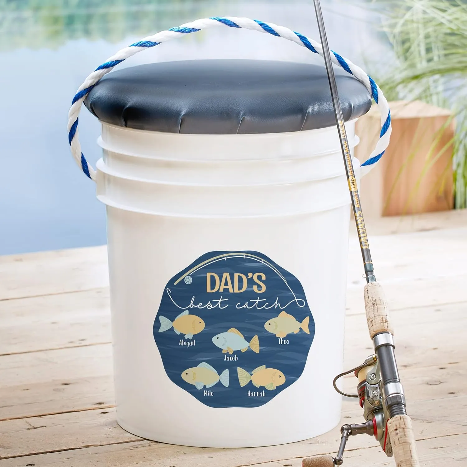 Let's Make Memories Seated Fishing Pail - for Him