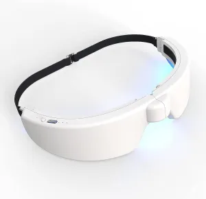 Light Therapy Glasses, Portable & Wearable UV-Free Blue Light Therapy Lamp, Natural Relief for Good Sleep, Happy Mood, Boost Energy and Jet Lag (Glasses-I)