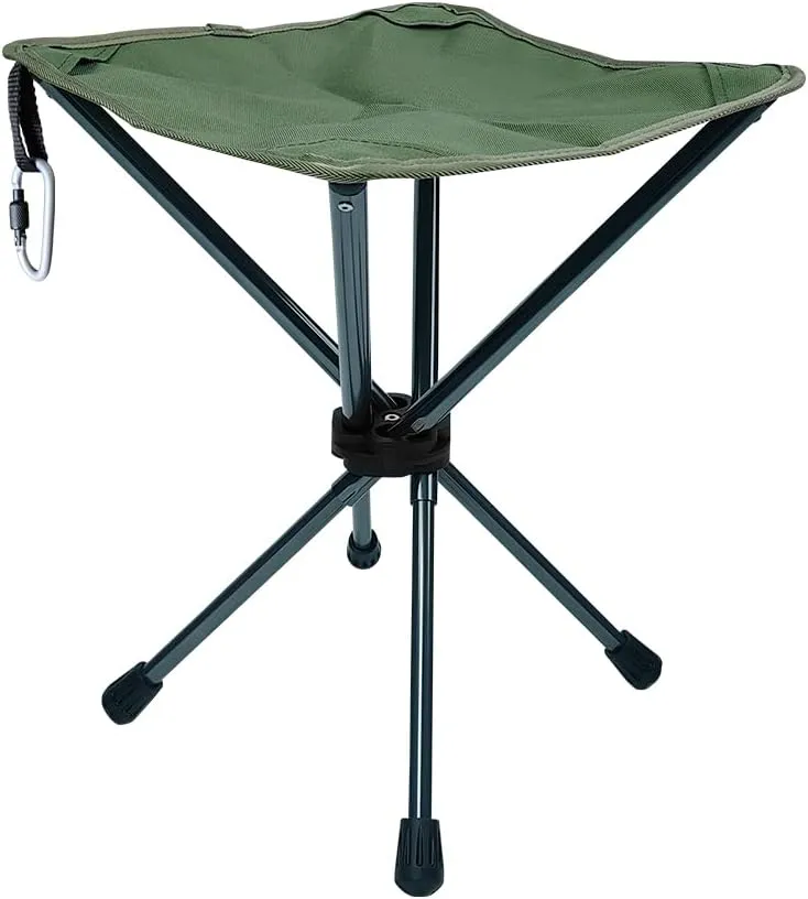 Lightweight Camping Stool 7075 Aluminum Small Folding Camping portable Chair with Carry Bag Retractable Backpacking Stool for Travel Camping Hiking Fishing Garden Work Picnic BBQ Outdoor（green）