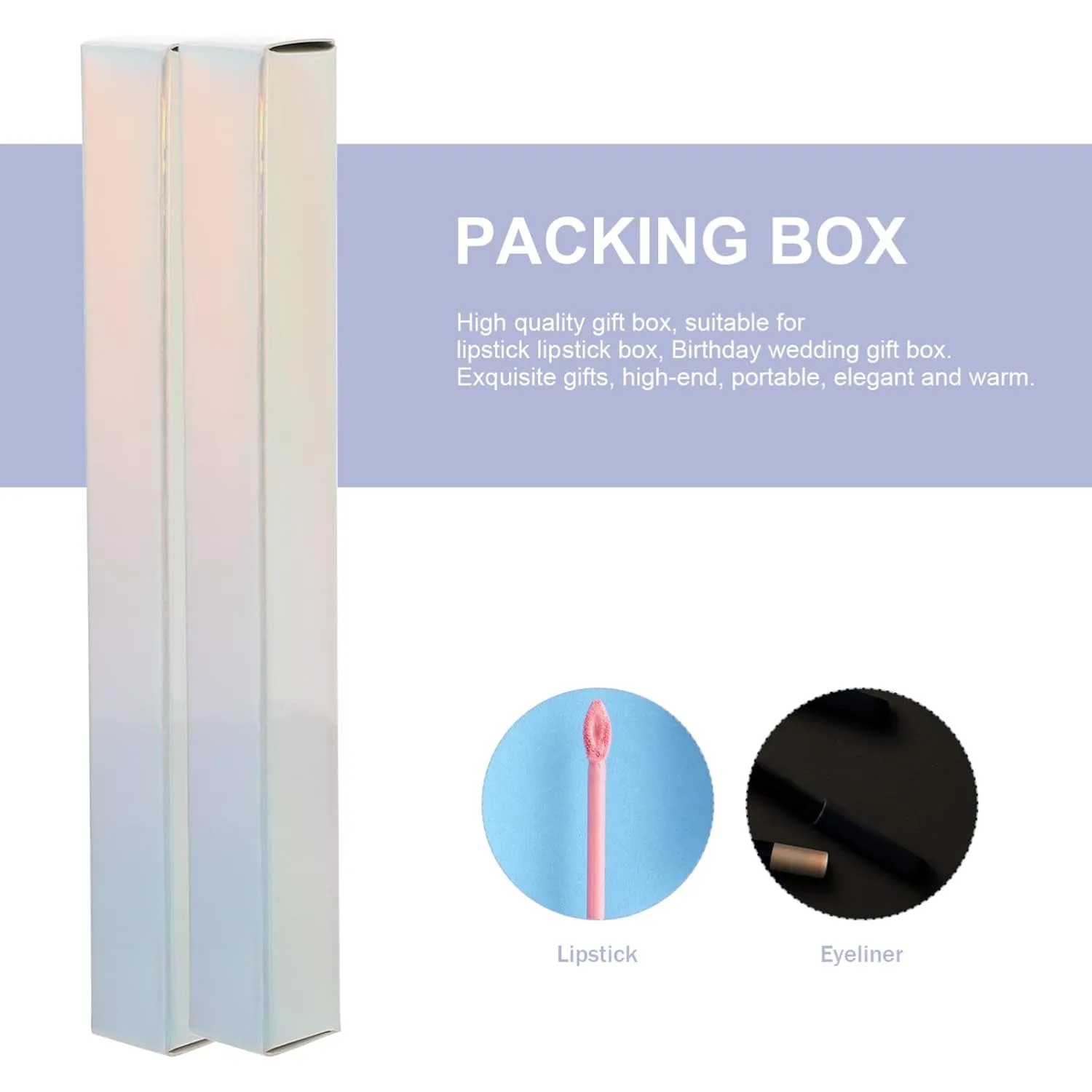 Lipstick Packaging Box Set 50pcs Lip Gloss Storage Cases Compact Portable