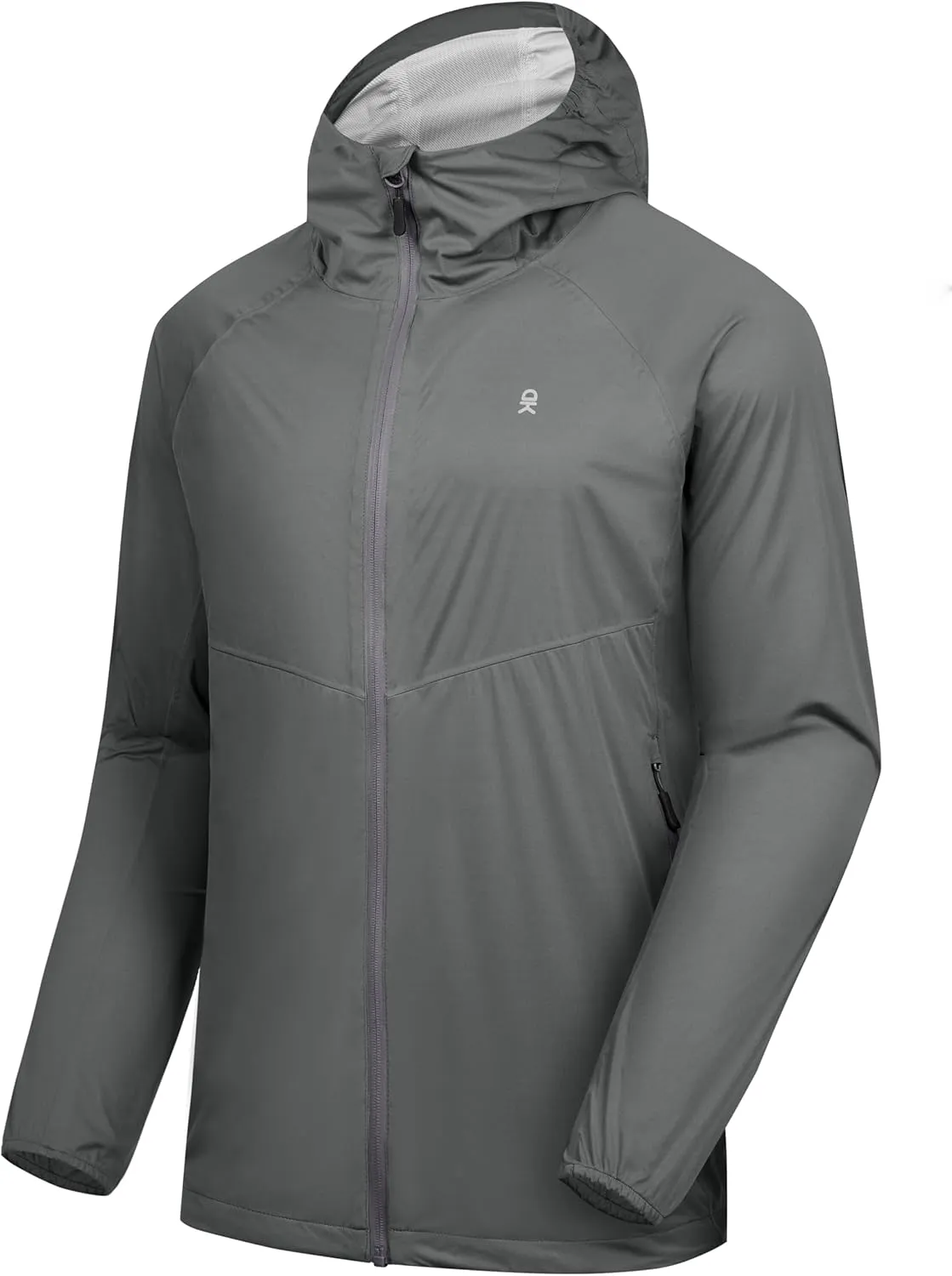Little Donkey Andy Mens Ultra Light Rain Jacket, Stretch Waterproof Raincoat with Hood for Hiking, Running