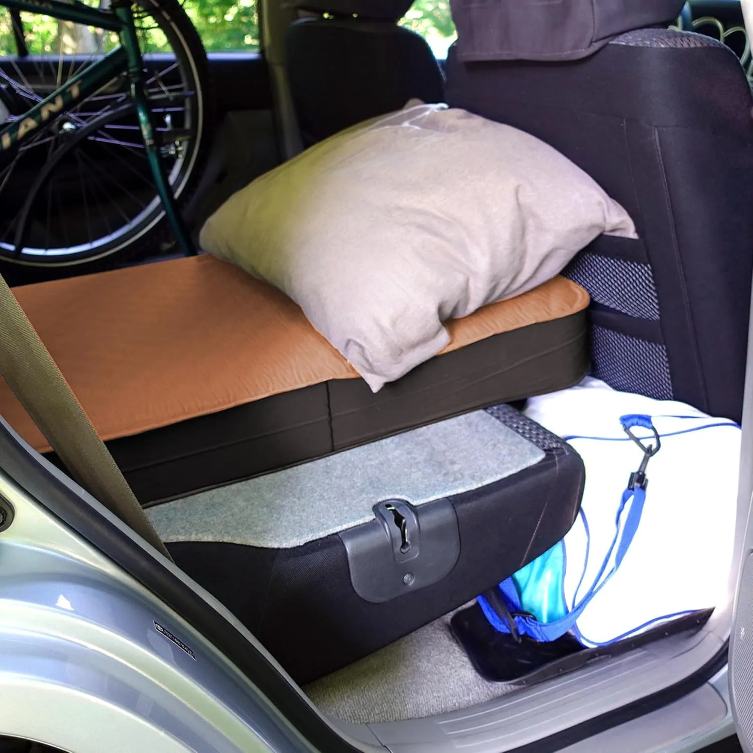 LOSTHORIZON Air & Foam Camping Mattress, Self-Inflating Sleeping Pad, 4.5" Thick, with Pump Sack, Cot