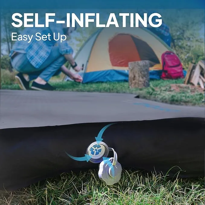 LOSTHORIZON Tesla Camping Air Mattress with Foam, Self Inflating Sleeping Pad, 4.5" Thick, with Pump Sack, Model S