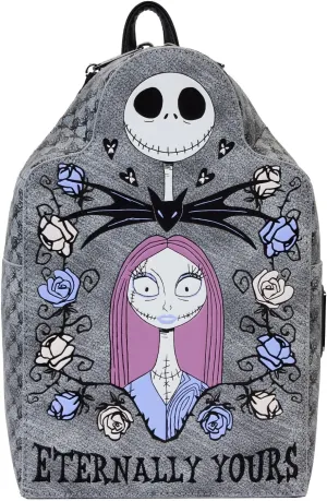 Loungefly Disney Nightmare Before Christmas Jack & Sally Eternally Yours Tombstone Mini Backpack