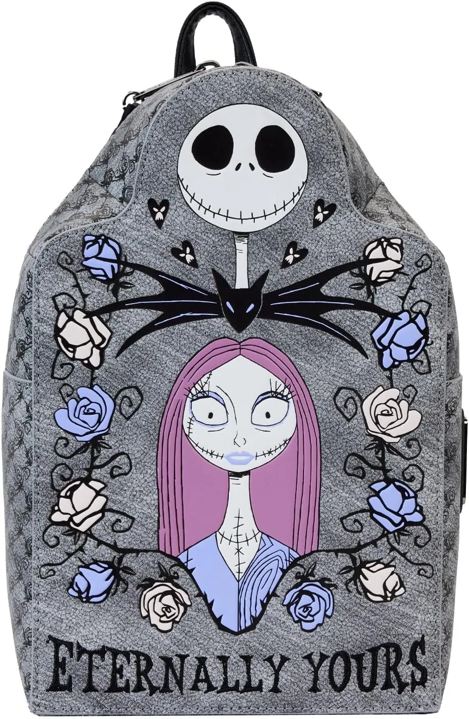 Loungefly Disney Nightmare Before Christmas Jack & Sally Eternally Yours Tombstone Mini Backpack
