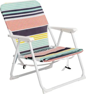 Low Beach Chair, Heavy Duty Folding Camping Chairs, Portable Folding Backpack Beach Chairs Heavy Duty, Cup Holder for Outdoor/Lawn/Picnic, Foldable Camping Chair,22 x 23.6 x 24.8'',Multi-Colored