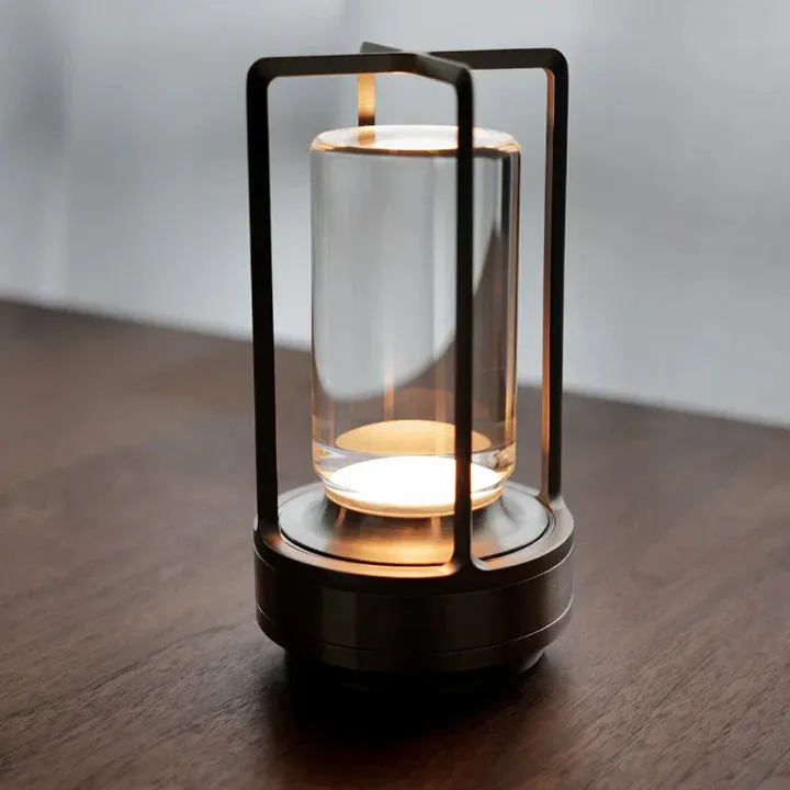 Lumiere Lantern Cordless Crystal Table Lamp