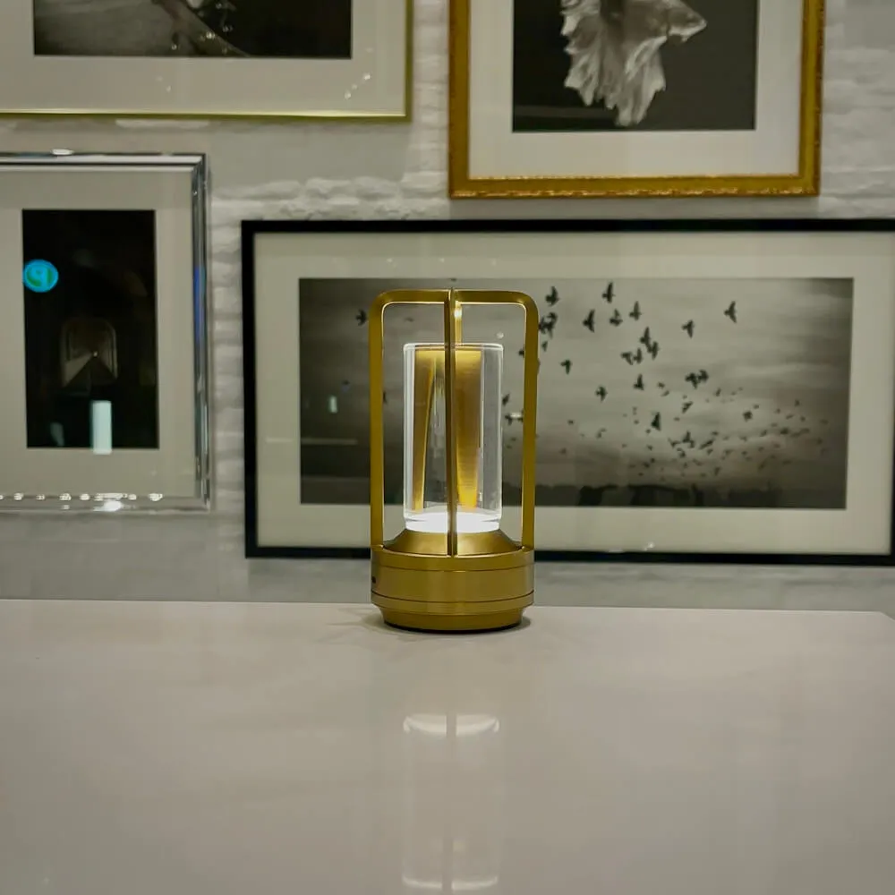 Lumiere Lantern Cordless Crystal Table Lamp