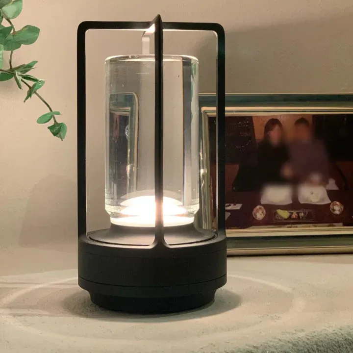 Lumiere Lantern Cordless Crystal Table Lamp