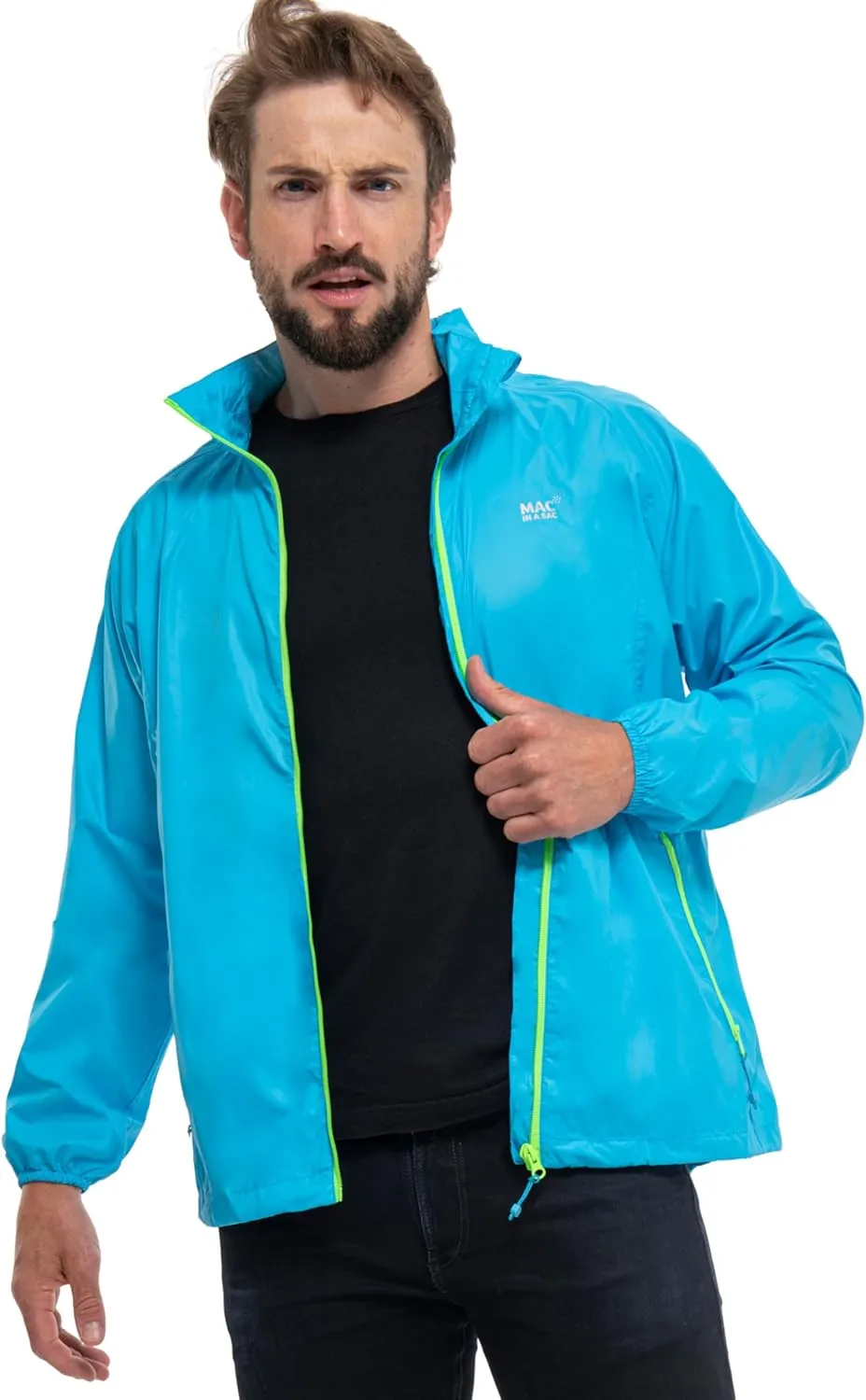 Mac in a Sac Men's Packable Rain Jacket - Origin - Lightweight Waterproof and Breathable Raincoat with Hood