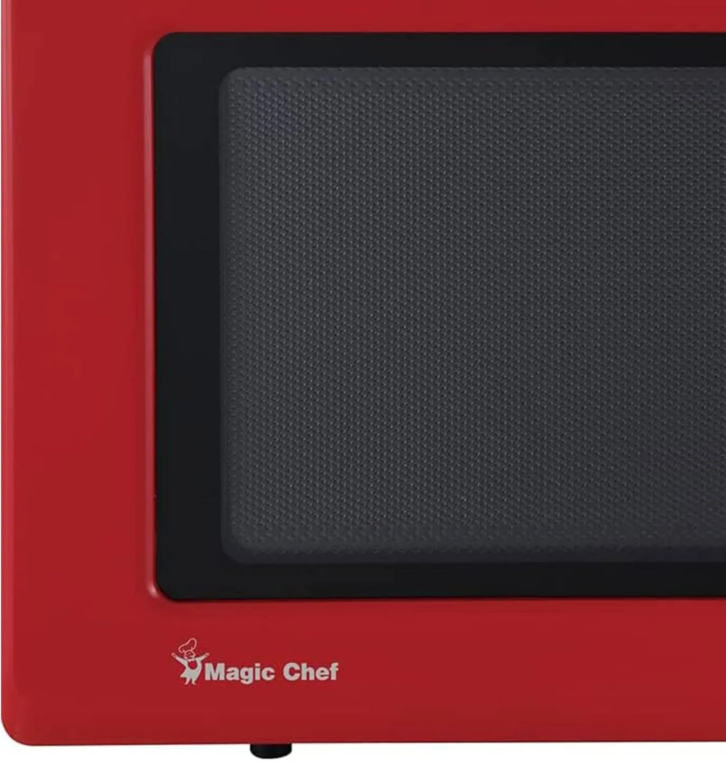 Magic Chef 0.9 Cubic Feet 900 Watt Small Stainless Countertop Microwave Oven for Compact Spaces w/ 6 Pre Programmed Cooking Modes, Red