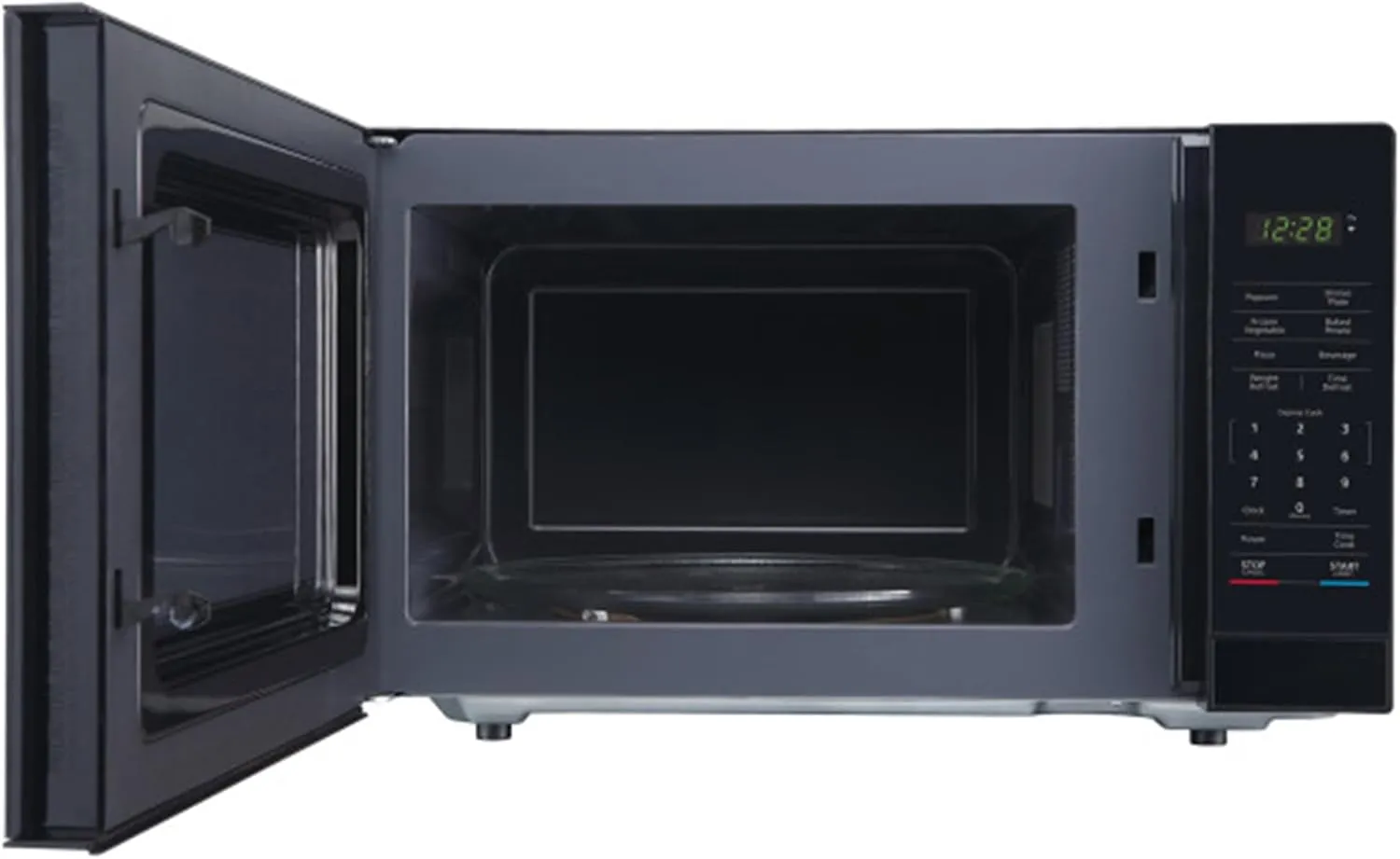 Magic Chef Compact Countertop Microwave Oven, 1000 Watts, Black, 1.1 Cu. Ft. - Digital Kitchen Appliance with One-Touch Cooking, Child Lock, Timer, Reheat, Defrost and 10 Power Levels